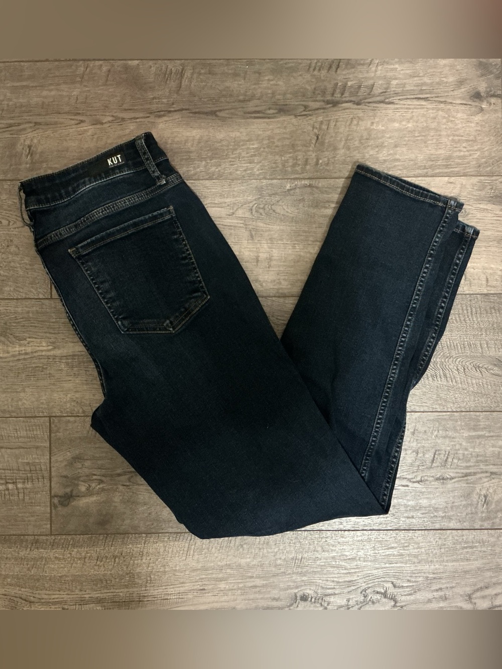 Kut from the Kloth Jeans in Dark Indigo Black Wash Office Work Business